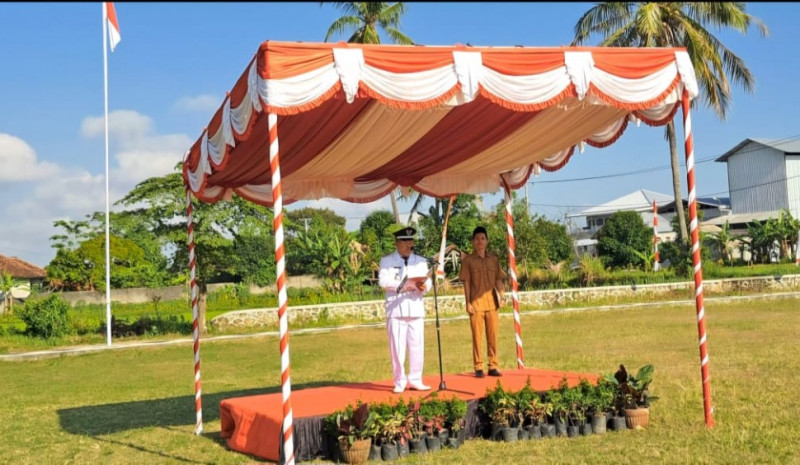 Kepala Desa Gegelang Amanat Upacara Bendera Memperingati HUT Ke-79 Kemerdekaan RI Sabtu, 17 Agustus 2024